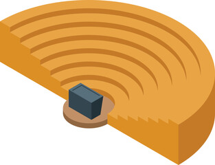 City amphitheater icon isometric vector. Travel building. Old architecture - obrazy, fototapety, plakaty