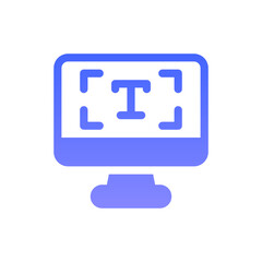 graphic desigtext tool flat gradient icon