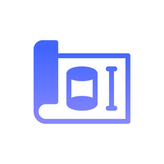model flat gradient icon