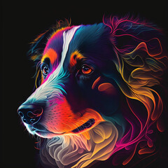 dog, zodiac animal set, Chinese zodiac, Astrological signs, abstract horoscope. Chinese new year animals, dog by Generative AI