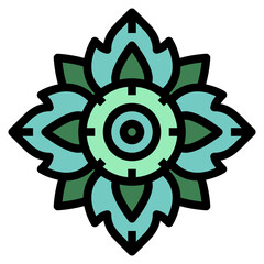 art filled outline icon style