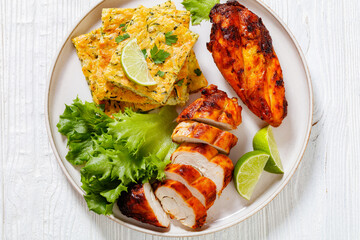 chicken breast with lettuce and veggies casserole