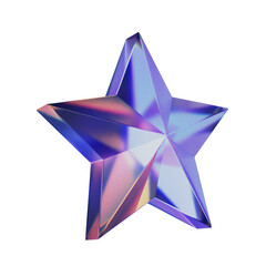 Obraz premium 3d holographic dispersion star polygon shape