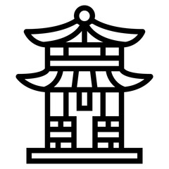 shrine line icon style