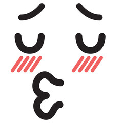 Obraz premium Kissing facial emoticons