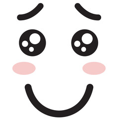 Cute facial emoticons
