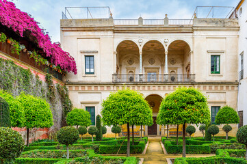 The House of Pilatos called Casa de Pilatos in Seville, Spain. Its architecture is an original mix...