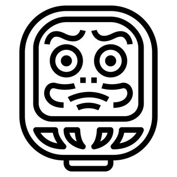recommend clip art: daruma line icon style