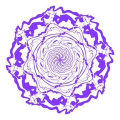 Violet pattern, Mandala. Vintage decorative elements. Oriental drawing, illustration for coloring.