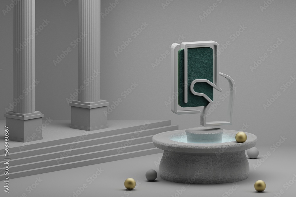 Aufkleber beautiful abstract illustrations creadit card payment symbol icon on a fountain and column backgroun