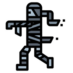 mummy filled outline icon style