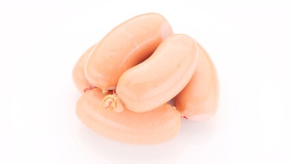 Sausages isolated on white background