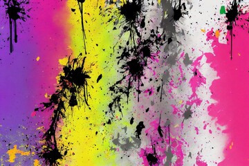 Fototapeta na wymiar Abstract splattered ink background desktop wallpaper, grunge, vivid colors