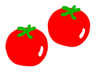 かわいいトマト／手描きイラスト素材