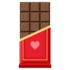 Chocolate bar Valentine's Day Flat Icon