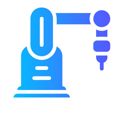 industrial robot gradient icon