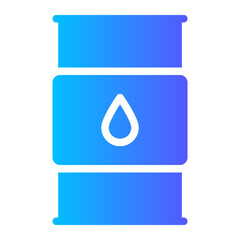 oil barrel gradient icon