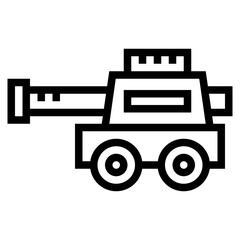 tank line icon style