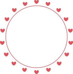 Valentine Frame Border Heart Circle Shape