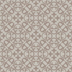 Ancient ceramic tile seamless pattern. Wall or floor texture. Decorative antique stone ornament.