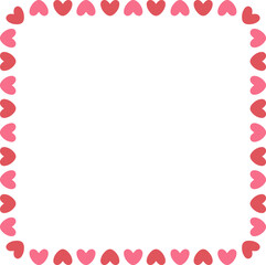 Valentine Frame Border Heart Square Shape