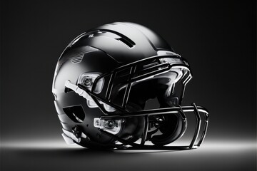 Fototapeta premium High quality Black Chrome Detailed NFL Helmets set - Generative AI