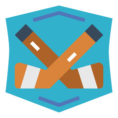 Emblem flat icon style
