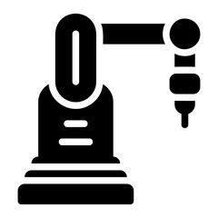 industrial robot glyph icon