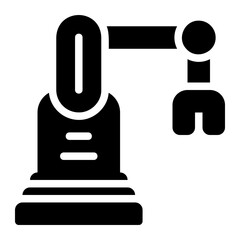 industrial robot glyph icon