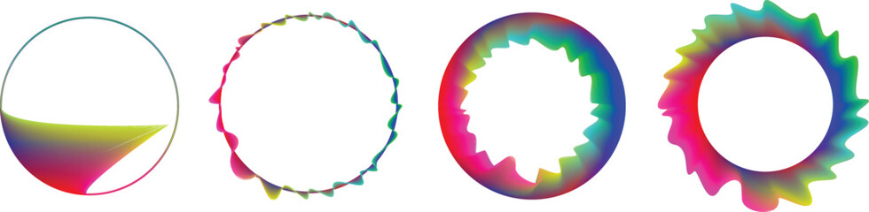 Vector Illustration .Fluid gradient. Circle Logo . Colorful frame template .Design element . Abstract liquid shape .