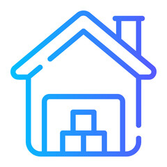 warehouse gradient icon