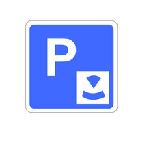 Panneau routier d'indication: Stationnement gratuit à durée limitée par contrôle par disque