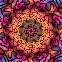 Abstract pattern, colored background, stained glass style. Oriental drawing, illustration, art poster.