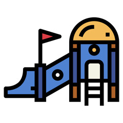 tube filled outline icon style