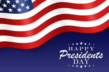Presidents Day Background. Template for festive Banner, Poster, Greeting Card. Vector Illustration.