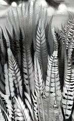 white fern leaf