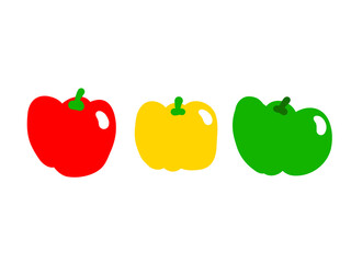 かわいいパプリカ／手描きイラスト素材