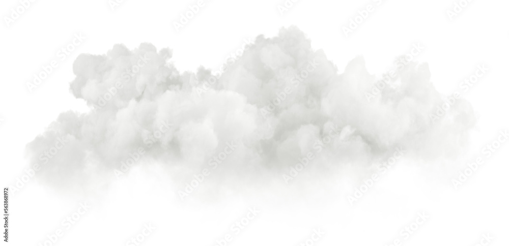 Fototapete soft clouds fog shapes cut out 3d rendering png file