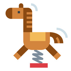horse flat icon style