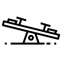 seesaw line icon style
