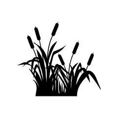 Cattail icon vector. reeds illustration sign. swamp symbol. grass logo. - obrazy, fototapety, plakaty