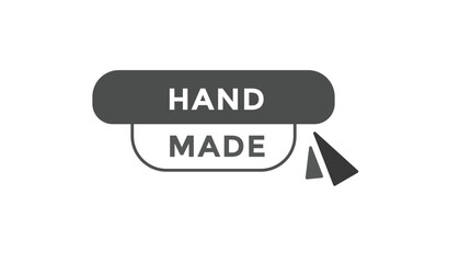 Hand made button web banner templates. Vector Illustration
