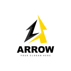 Arrow Direction Logo, Directional Direction Vector Icon, A Letter Model Design