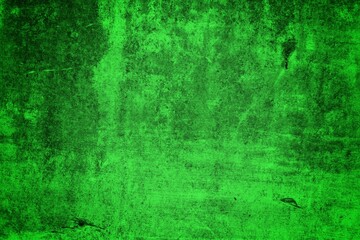 green textured old wall background art with dark side, old wall surface full of moss, unique cracked old wall texture