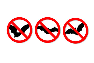 Warning sign no bats vector design