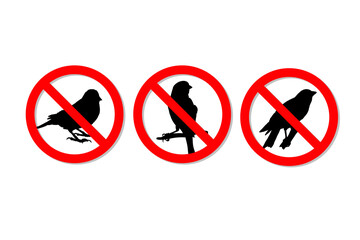 Warning sign no canaries vector design