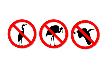 Warning sign no cranes vector design