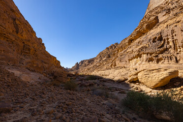 Natural outcrop rock formations near the Al Sahary resort  in Al Ula, north west Saudi Arabia - obrazy, fototapety, plakaty