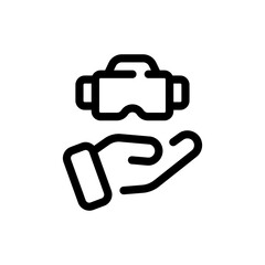 vr glasses line icon