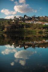 Fototapeta na wymiar A village on the banks of the Douro River, Portugal.